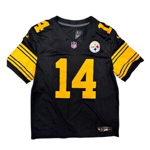 Nike Pittsburgh Steelers George Pickens 14 Jersey Mens Large Black NFL Dri-FIT